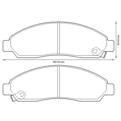 Комплект тормозных колодок, дисковый тормоз