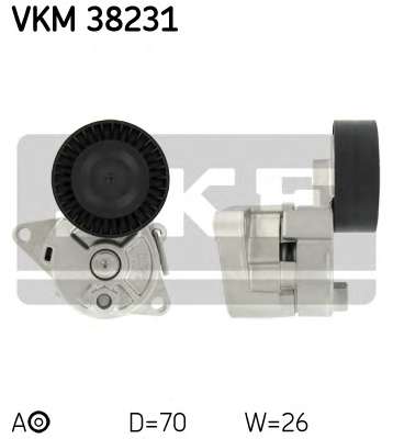 SKF BMW натяжний ролик E38/E39/E46/Z3 (M43/M52) 98- 70/78x26