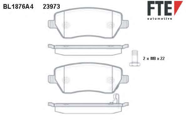 Комплект тормозных колодок, дисковый тормоз