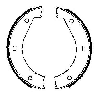 Комплект тормозных колодок, стояночная тормозная система