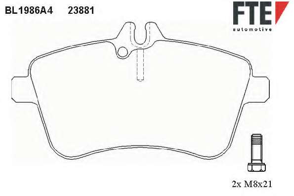 Комплект тормозных колодок, дисковый тормоз