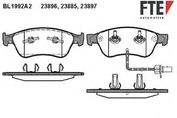 Комплект тормозных колодок, дисковый тормоз