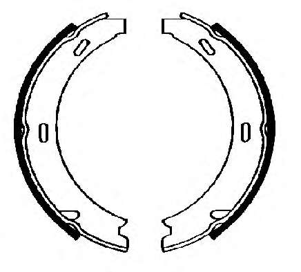 Комплект тормозных колодок, стояночная тормозная система
