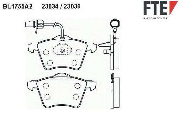 Комплект тормозных колодок, дисковый тормоз