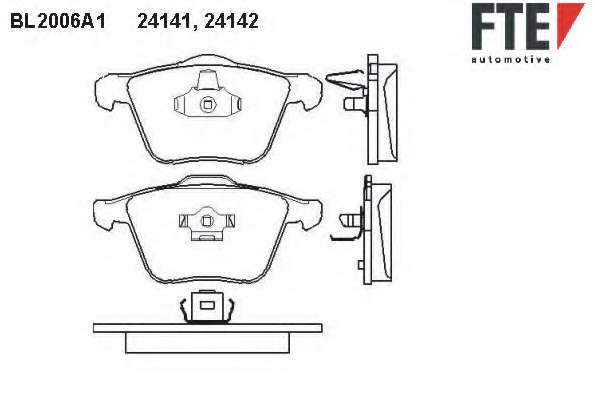 Комплект тормозных колодок, дисковый тормоз