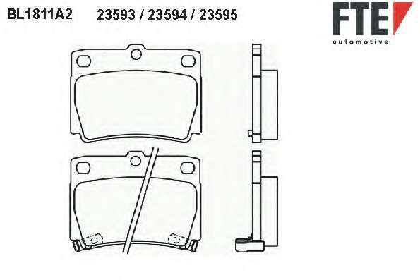 Комплект тормозных колодок, дисковый тормоз