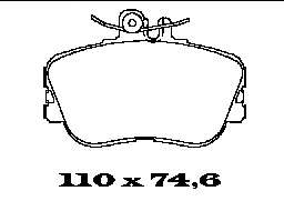 Комплект тормозных колодок, дисковый тормоз