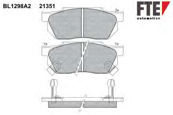 Комплект тормозных колодок, дисковый тормоз