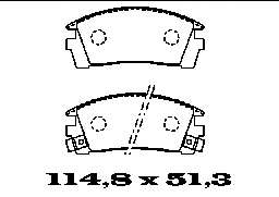 Комплект тормозных колодок, дисковый тормоз