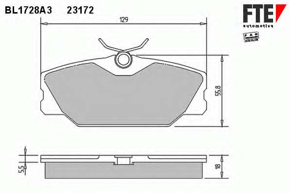 Комплект тормозных колодок, дисковый тормоз