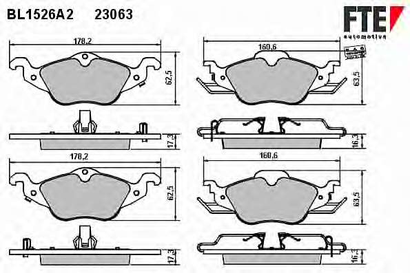 Комплект тормозных колодок, дисковый тормоз