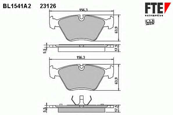 Комплект тормозных колодок, дисковый тормоз