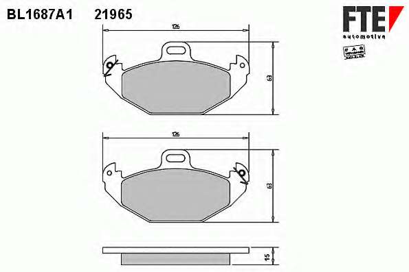 Комплект тормозных колодок, дисковый тормоз