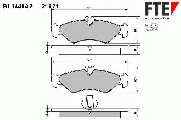 Комплект тормозных колодок, дисковый тормоз