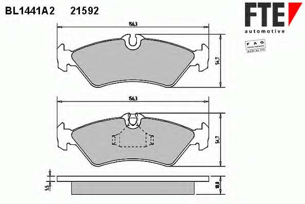 Комплект гальмівних колодок (дискових)