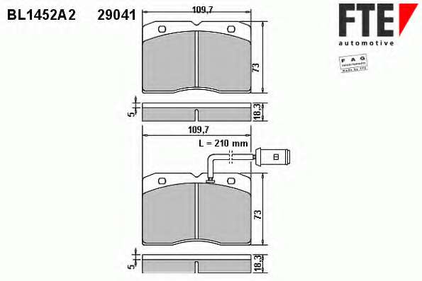 Комплект тормозных колодок, дисковый тормоз