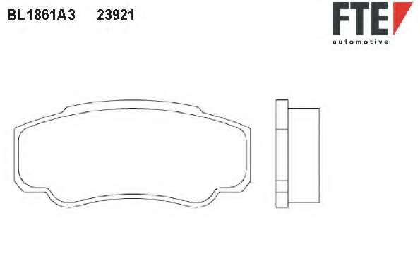 Комплект тормозных колодок, дисковый тормоз