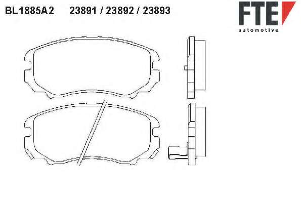 Комплект тормозных колодок, дисковый тормоз