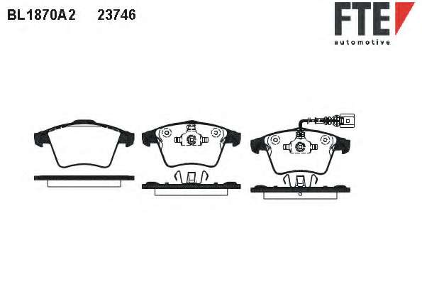 Комплект тормозных колодок, дисковый тормоз