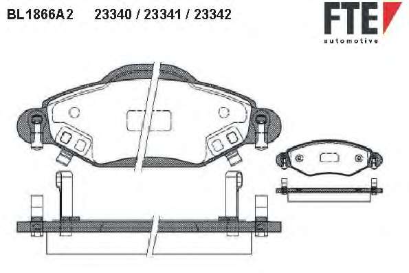 Комплект тормозных колодок, дисковый тормоз