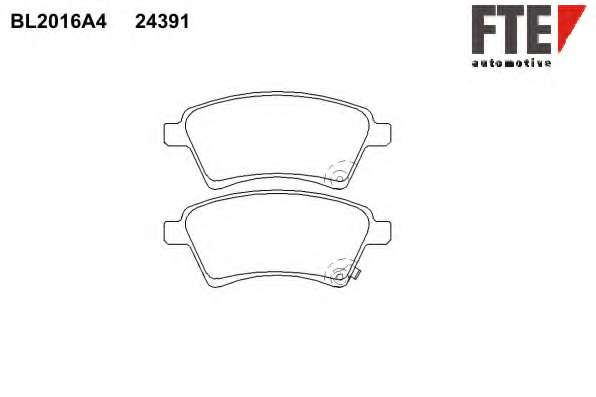 Комплект тормозных колодок, дисковый тормоз