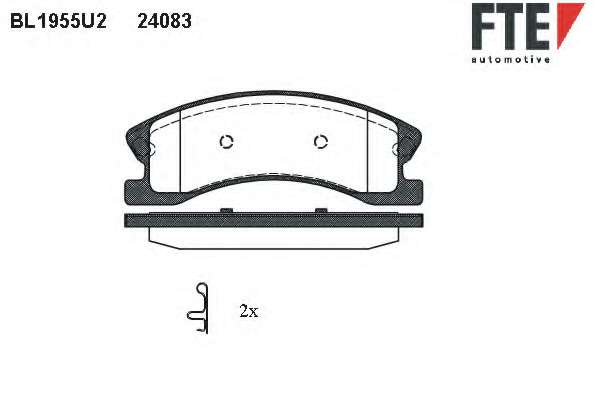 Комплект тормозных колодок, дисковый тормоз