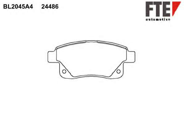 Комплект тормозных колодок, дисковый тормоз