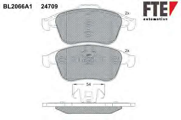 Комплект тормозных колодок, дисковый тормоз