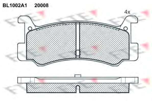Комплект тормозных колодок, дисковый тормоз