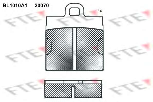 Комплект тормозных колодок, дисковый тормоз