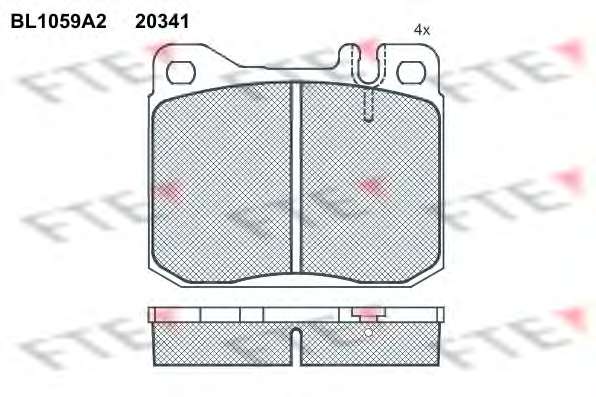 Комплект тормозных колодок, дисковый тормоз