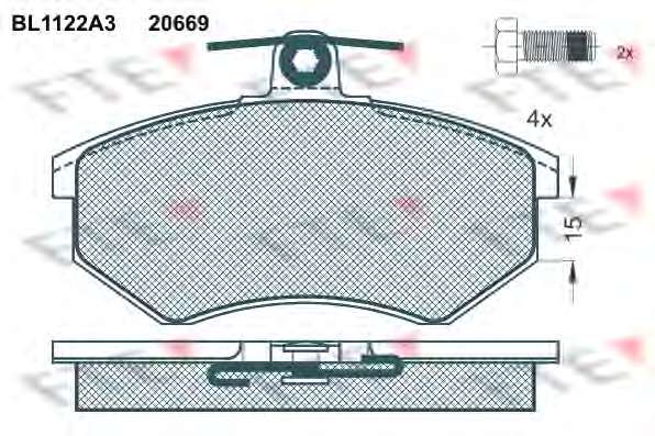 Комплект тормозных колодок, дисковый тормоз