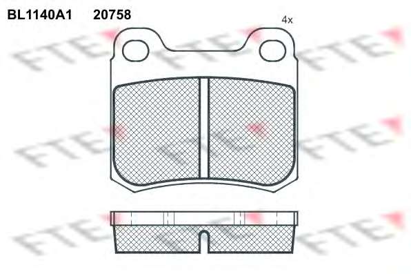 Комплект тормозных колодок, дисковый тормоз