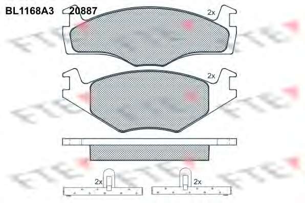 Комплект тормозных колодок, дисковый тормоз