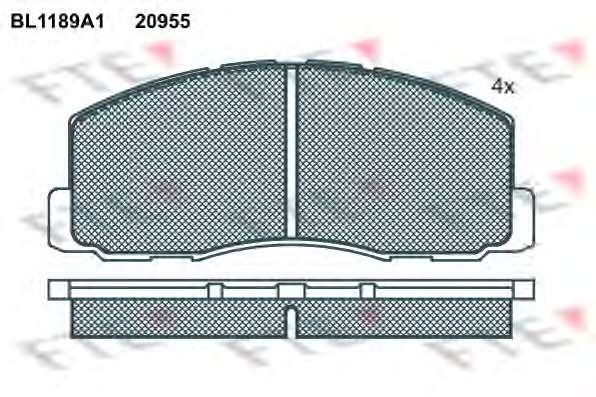 Комплект тормозных колодок, дисковый тормоз