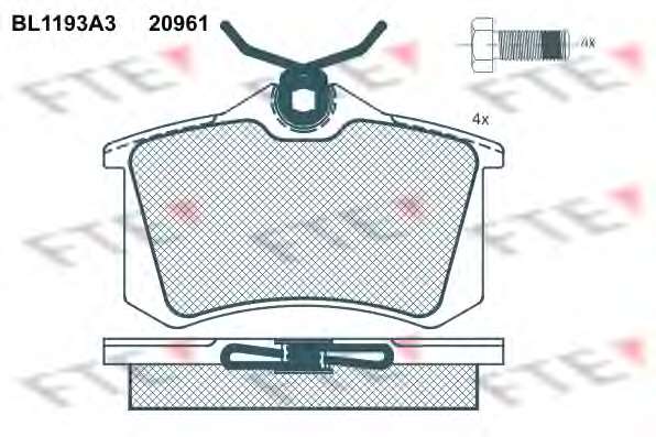 Комплект тормозных колодок, дисковый тормоз