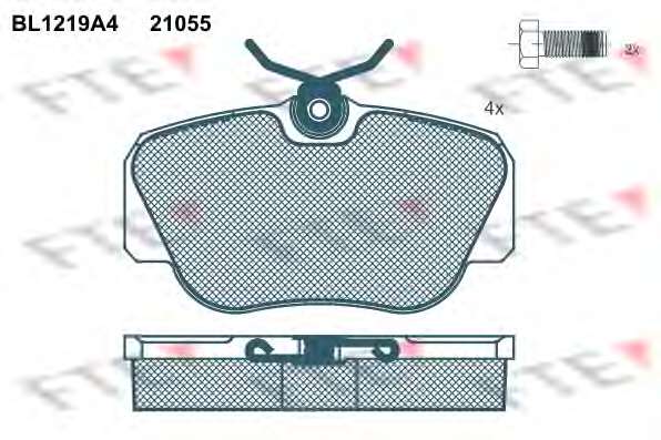 Комплект тормозных колодок, дисковый тормоз