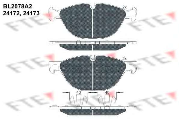 Комплект тормозных колодок, дисковый тормоз