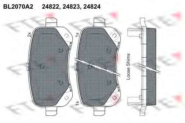 Комплект тормозных колодок, дисковый тормоз