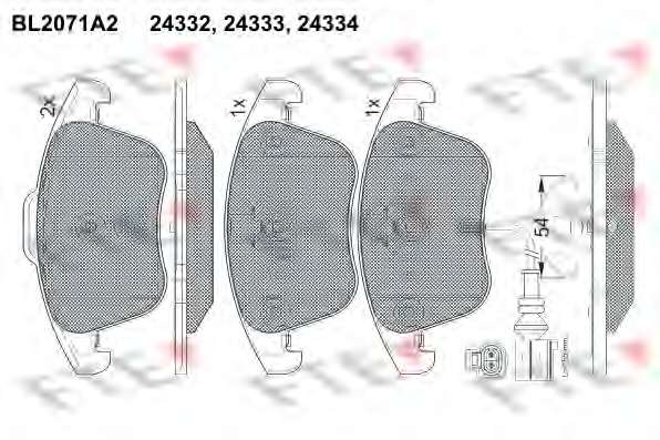 Комплект тормозных колодок, дисковый тормоз