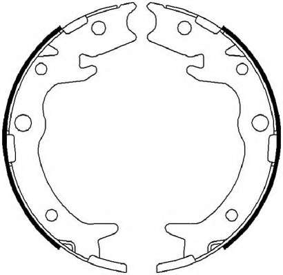 Комплект тормозных колодок, стояночная тормозная система