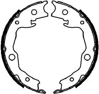 Комплект тормозных колодок, стояночная тормозная система