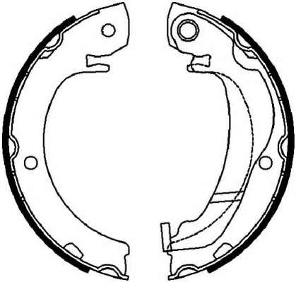Комплект тормозных колодок, стояночная тормозная система