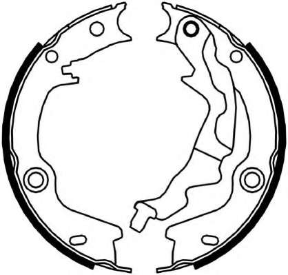 Комплект тормозных колодок, стояночная тормозная система