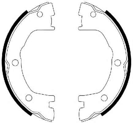 Комплект тормозных колодок, стояночная тормозная система