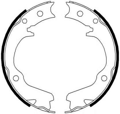 Комплект тормозных колодок, стояночная тормозная система