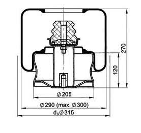 Кожух пневматической рессоры