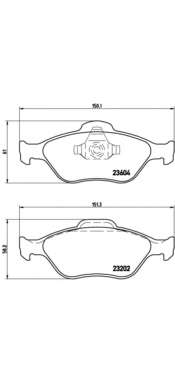 Комплект высокоэффективных тормозных колодок