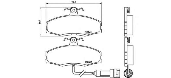 Комплект тормозных колодок, дисковый тормоз