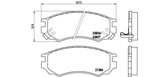 Комплект тормозных колодок, дисковый тормоз